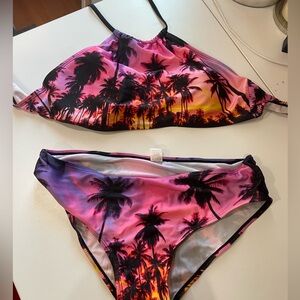 Tropical Palm Tree Bikini Set